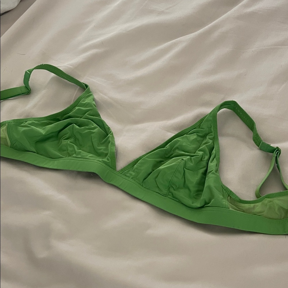 Elegant Green Triangle Bralette